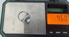 Rare Estate VTG Theodor Fahner Sterling Opal Ring Size 6 3/4