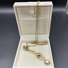 Vintage 12k Gold Filled Watch Chain FOB, ChatelaineSlide,Swivel Dog Clip, ~READ~