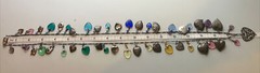Vintage Glass Works Studio Glass & Silver Charms in Multi Colors Necklace 23