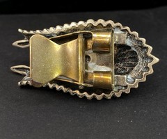 Old Pawn Bolo Tie Indian Headdress Sterling Silver NO CORD