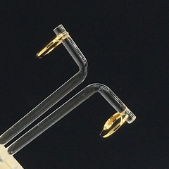 Hoop Earrings Gold Tone Huggie Pierced .75″