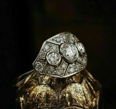 1.00 Ct Art Deco Style Lab-Created Diamond Engagement Wwdding Ring In 925 Silver