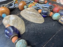Handmade Nepal Tribal Necklace: Vintage Beads, Amulet Pendant