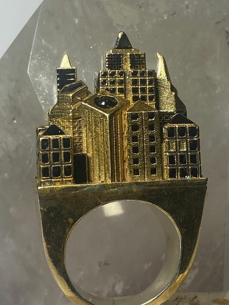 City Scape size 11.25 ring buildings architectural band