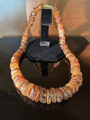 Vintage Raw Unpolished Baltic Amber Nuggets Chunks Necklace 52 gr, 18” L