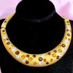 VTG RUNWAY LUXE JACKIE COLLINS GP SWAROVSKI CRYSTAL NECKLACE BRACELET EARRINGS