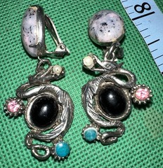 Rare 1950s Selro Selini Dragon Egg Parure Necklace,Earrings,Bracelet Rhinestone