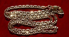 14k yellow gold necklace 19.5″ anchor / mariner link chain vintage 7.67gr N3502