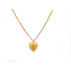 Heart Photo 30 x 25 mm Locket pendant 20 in Chain 1/20 -14K yellow Gold Filled
