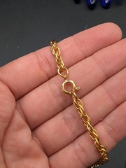 1968 Another Mother for Peace Anti War Vietnam Gold Tone Pendant 25″ Necklace