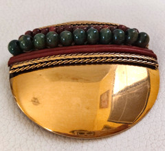 Vintage Jean-Louis Scherrer Paris Signed Beaded Brooch Pin