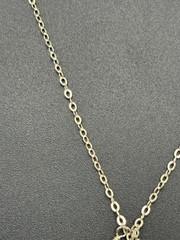 16″ Vintage Sterling Silver Smoky Quartz Pendant Necklace 925 C30