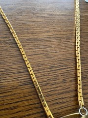 LANVIN PARIS Vintage Necklace Pendant Gold From Japan