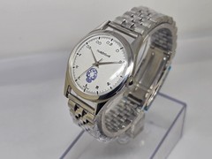 HMT Gandaberunda Mechanical Watch 17 Jewels White Dial Transparent Caseback