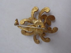 Vintage Signed Mimi Di N 3D Dimensional Pave Faux Diamond Style Brooch / Pin