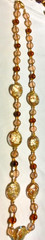 Vintage Venetian Sommerso Foil Fancy Glass Beads Beaded Necklace