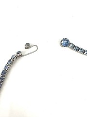 Weiss Silver Sky Blue Rhinestone Choker~Bib Adjustable Necklace(G1)