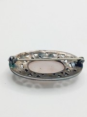 VTG AS IS Sterling Silver Marcasite Brooch Rose Quartz Deco Style Pin Ring lot