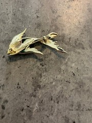 Vintage 3 Fish Brooch Lot – Gold Tone with colorful rhinestones on 2 brooches