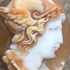 (ME-120) Shell Cameo Loose Stone: Hermes, God of Wednesday (Day of the Week Seri
