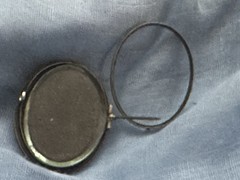 AMAZING VICTORIAN GOLD 18K ,SILVER And PIETRA DURA PHOTO LOCKET PENDANT. c 1900