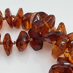 Vintage Baltic Amber Graduated Nugget Necklace Cognac 70g Endless Strand 28 in
