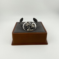 Vintage Modernist Sterling Silver Flower Brooch Organic Modernism Mid Century