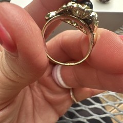 Vintage Costume Jewelry Rings Lot Of 4 See Description Some Missing Stones