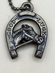 “Good Luck” Horseshoe Charm On Chain