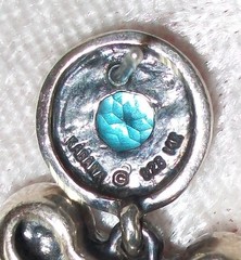 Vintage 925 Sterling Silver 14K Gold London Blue Topaz Pierced Dangle Earrings
