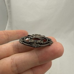 Art Nouveau Art Deco Sterling Silver Stork Crane Bird Brooch Pin 6 Grams