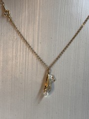 Vintage 1985 Avon Cinderella Enchanted Glass Slipper Necklace