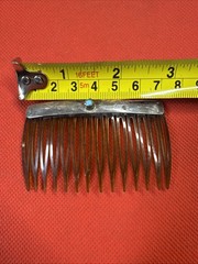NAVAJO 925 Sterling Silver – Vintage Turquoise Hair Comb Clip