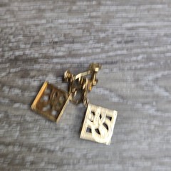 Vintage JMS 1/20 12K Gold Filled Screw Back Dangle Earrings Women Geometric