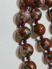 Cloisonne Strung 12mm Beaded Necklace 28″