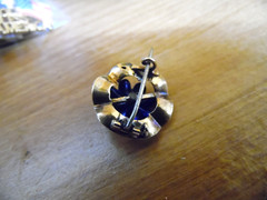 Rare Georgian Rose Cut Diamond and Gold Pin Mid 1700’s 3.2grams, 14Kt. Gold
