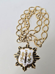 Vintage Heraldic Shield Necklace