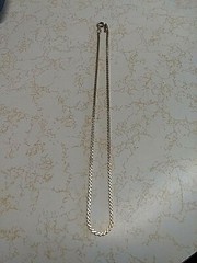 Vintage Jewelry Necklace Serpentine Chain Goldtone 14″ KOREA #24
