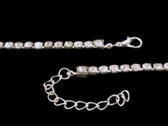 16″ Vintage Rhinestone Choker Necklace, Elegant, Delicate, Necklace, JWL-502