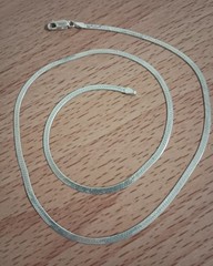 Vtg 925 Italy Sterling Silver 2.5mm Herringbone Chain 20″ Necklace