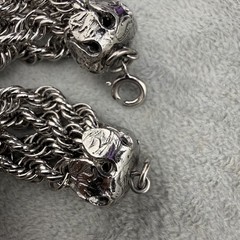 Vintage Art Nouveau Revival Silver Tone Chunky 6.5″