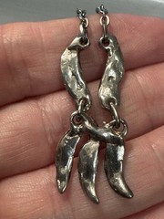 Silver Tone Necklace Minimalism Goth Whymsigoth Grunge Punk Boho Chic Artisan
