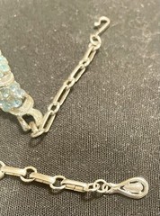 vintage CORY rhinestone necklace Signed Aqua Blue Beautiful Stones Pre-Loved