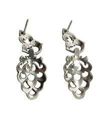 VINTAGE .925 STERLING SILVER MARCASITE FILIGREE DANGLE POST EARRINGS 1.5″