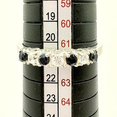 Vtg Avon 925 Silver Black Onyx Cubic Zirconia Sterling Silver Ring SZ 9.75 V