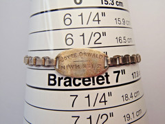 Vintage World War II-era Sterling Identification Bracelet 6 3/4″ Long