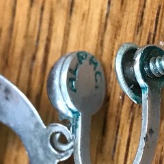 PRE 1940 MEXICO STERLING & ALPACA SILVER TAXCO ANTONIO PINEDA ? EARRINGS