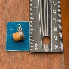 Vintage 925 Sterling Silver “Knock on Wood” Good Luck Pendant Bracelet Charm