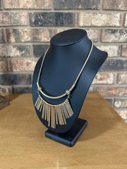 Vintage gold tone Cleopatra Egyptian style necklace