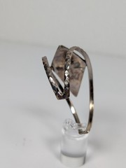 Vtg Alpaca Mexico Cuff Bracelet MOP Abalone Shell Inlay Silver Tone 1980s NOS